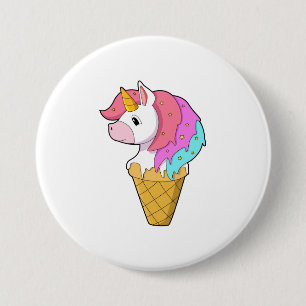 Einhorn mit Eiscreme Button