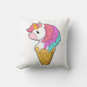 Einhorn mit Eiscreme Kissen