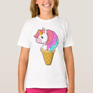 Einhorn mit Eiscreme T-Shirt