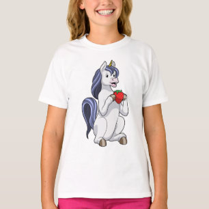 Einhorn mit Erdbeerobst T-Shirt