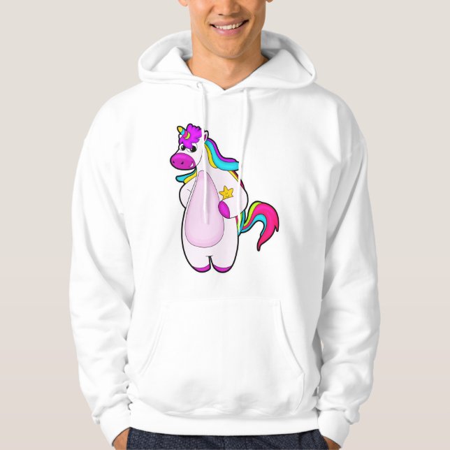 Einhorn mit Flügeln Hoodie (Vorderseite)