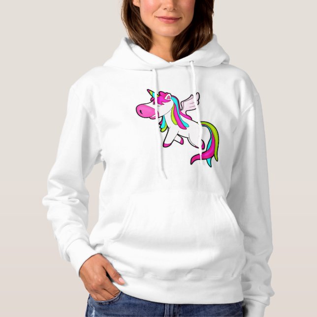 Einhorn mit Flügeln Hoodie (Vorderseite)