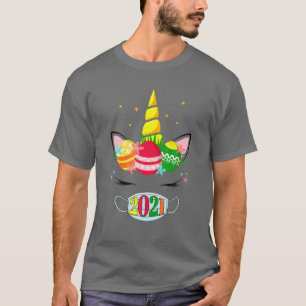 Einhorn mit Gesichtsmaske Quarantäne Eizelljagd Os T-Shirt
