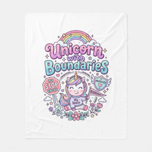 Einhorn mit Grenzen Charmante Bekleidung Grafik_1 Fleecedecke