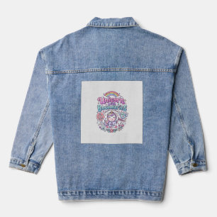 Einhorn mit Grenzen Charmante Bekleidung Grafik_1 Jeansjacke