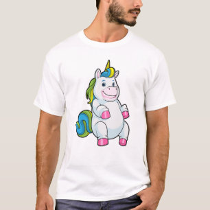 Einhorn mit großem Bauch T-Shirt