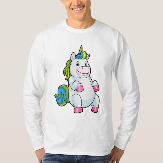 Einhorn mit großem Bauch T-Shirt (Vorderseite)
