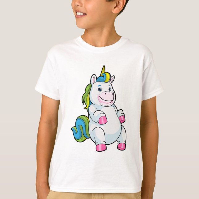 Einhorn mit großem Bauch T-Shirt (Vorderseite)
