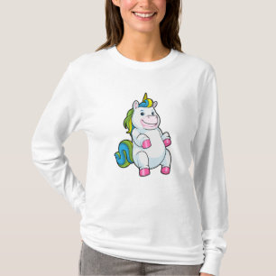 Einhorn mit großem Bauch T-Shirt
