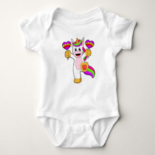 Einhorn mit Herz Baby Strampler