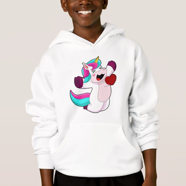 Einhorn mit Herz Hoodie (Vorderseite)