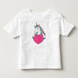 Einhorn mit Herz Kleinkind T-shirt