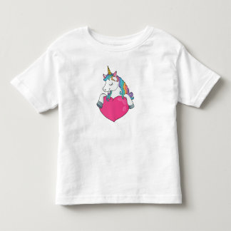 Einhorn mit Herz Kleinkind T-shirt