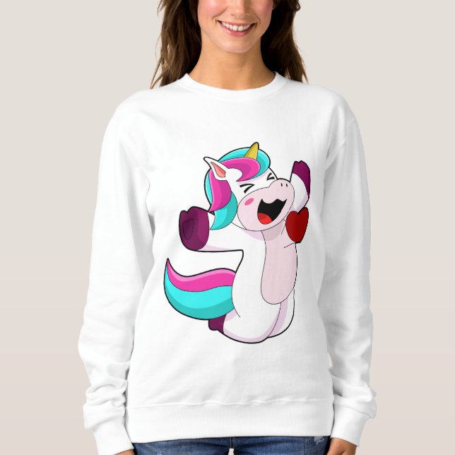 Einhorn mit Herz Sweatshirt (Vorderseite)