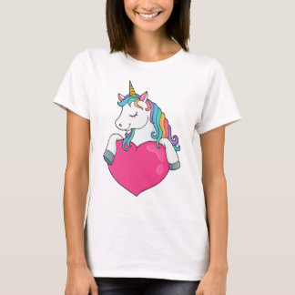 Einhorn mit Herz T-Shirt
