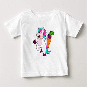 Einhorn mit Karrot Baby T-shirt