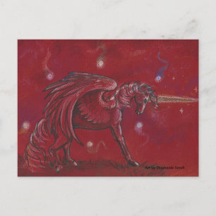 Einhorn mit Orbs Postkarte