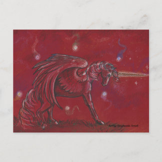 Einhorn mit Orbs Postkarte