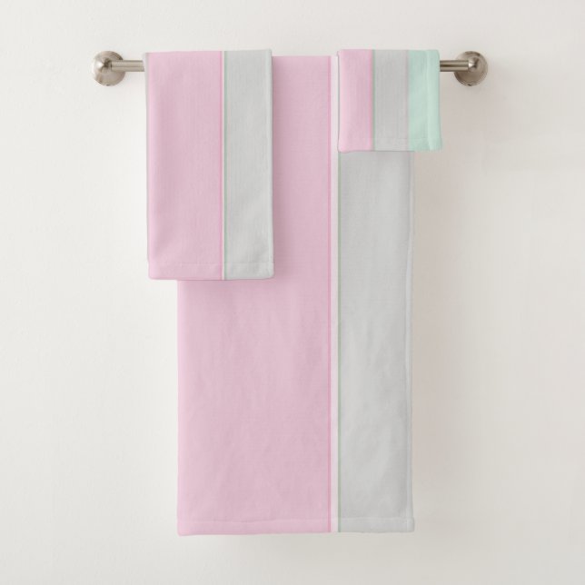 Einhorn mit Pastellstreifen Badhandtuch Set (Insitu)