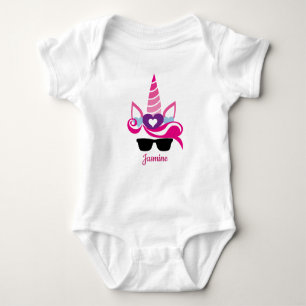 Einhorn mit Pony Face Baby Shirt