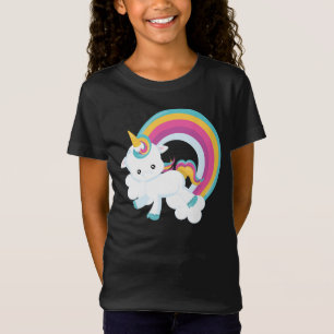 Einhorn mit Rainbow Girl T-Shirt