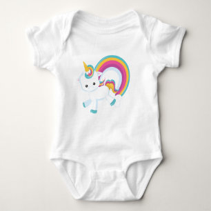 Einhorn mit Regenbogen Baby Strampler