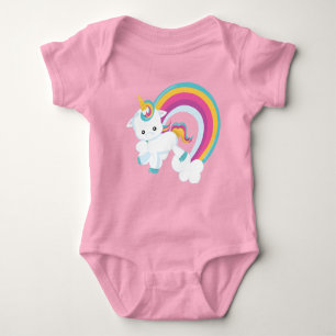 Einhorn mit Regenbogen Baby Strampler