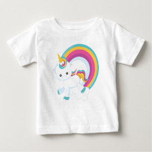 Einhorn mit Regenbogen Baby T-shirt