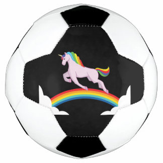 Einhorn mit Regenbogen Fußball