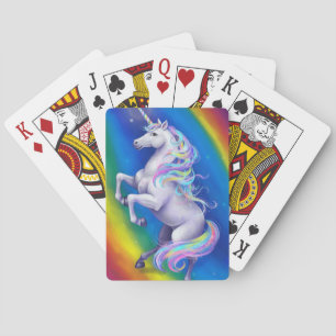 Einhorn mit Regenbogen Spielkarten