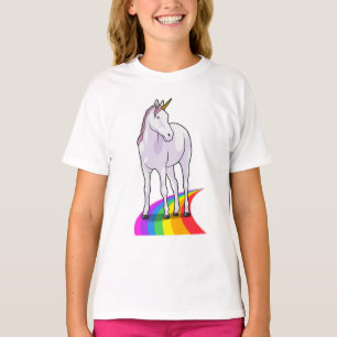 Einhorn mit Regenbogen T-Shirt