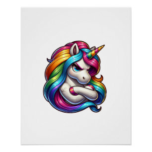Einhorn mit Regenbogenmähne Kunst Tank Top Poster