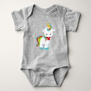 Einhorn mit Scarf, Kleines Einhorn, Niedliches Ein Baby Strampler