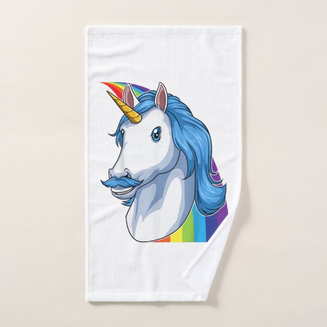 Einhorn mit Schnurrbart Dadacorn Dadicorn Einhorn  Handtuch (Handtuch)