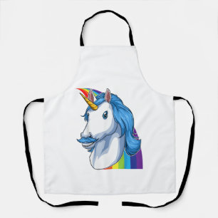 Einhorn mit Schnurrbart Dadacorn Dadicorn Einhorn  Schürze
