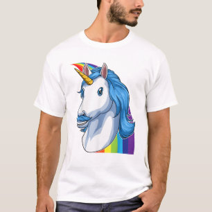 Einhorn mit Schnurrbart Dadacorn Dadicorn Einhorn T-Shirt