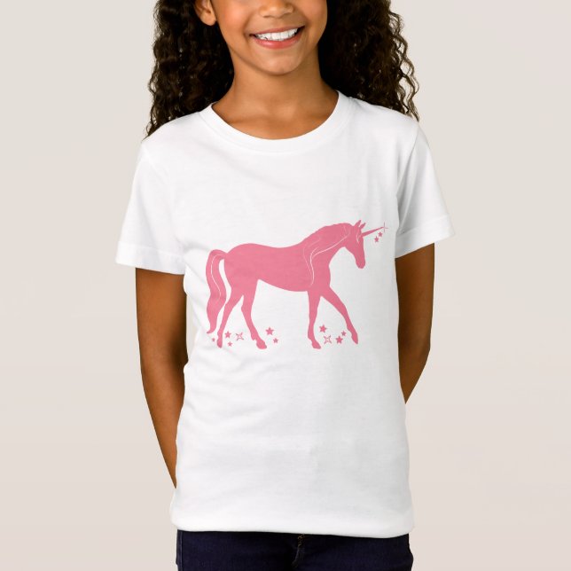 Einhorn mit Sternen T-Shirt (Vorderseite)