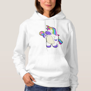 Einhorn mit Volleyball Hoodie