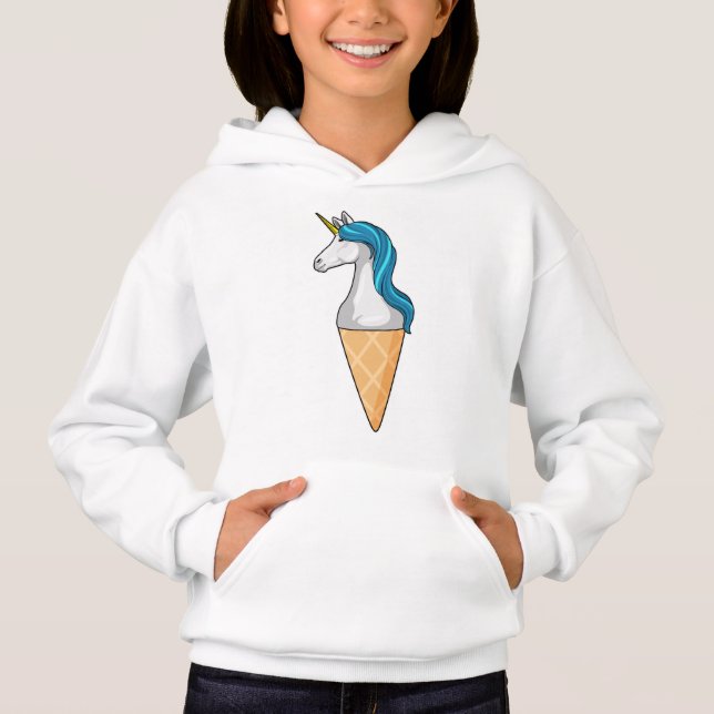 Einhorn mit Waffeleis Hoodie (Vorderseite)