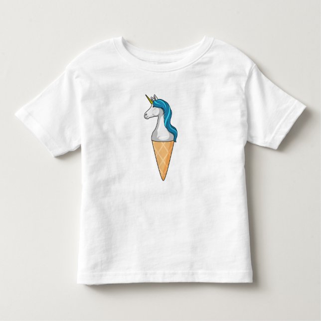Einhorn mit Waffeleis Kleinkind T-shirt (Vorderseite)