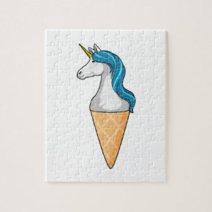 Einhorn mit Waffeleis Puzzle