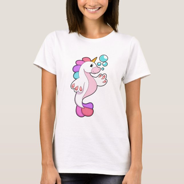 Einhorn mit Wasserblasen.PNG T-Shirt (Vorderseite)
