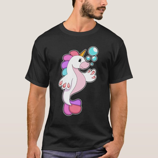 Einhorn mit Wasserblasen.PNG T-Shirt (Vorderseite)