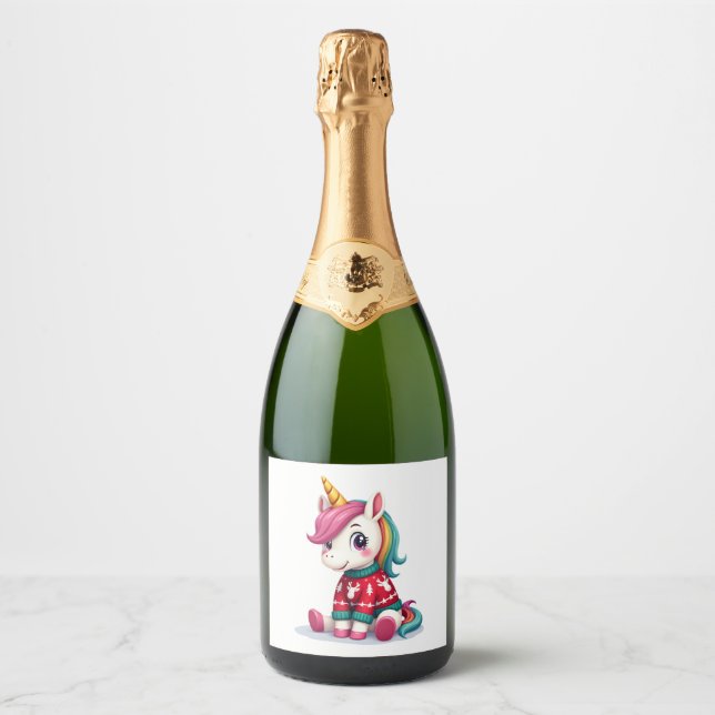 Einhorn mit Weihnachtspullover Einhorn Mädchen Chr (Vorderseite)