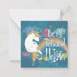 Einhorn Mitteilungskarte