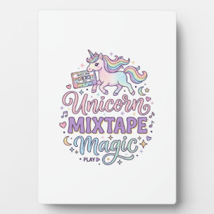 Einhorn-Mixtape-Magie-Anbetungswürdiger Aufkleber Fotoplatte