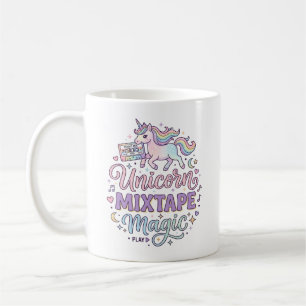 Einhorn-Mixtape-Magie-Anbetungswürdiger Aufkleber  Kaffeetasse