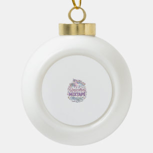 Einhorn-Mixtape-Magie-Anbetungswürdiger Aufkleber  Keramik Kugel-Ornament