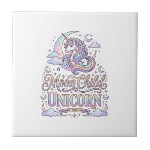 Einhorn Mond Kind Einhorn Original Zazzle Design_ Fliese