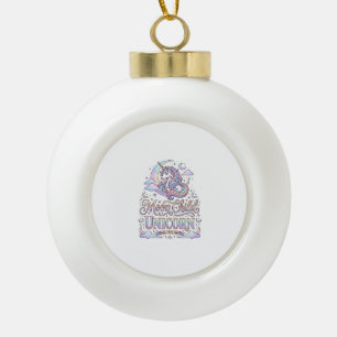 Einhorn Mond Kind Einhorn Original Zazzle Design_ Keramik Kugel-Ornament